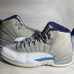 Air Jordan 12 University Blue Grey Size 11 Mens (130690-007) Used